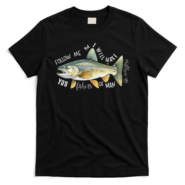 Retro Follow Me And I Will Make You Fishers Of Man Christian T-Shirt