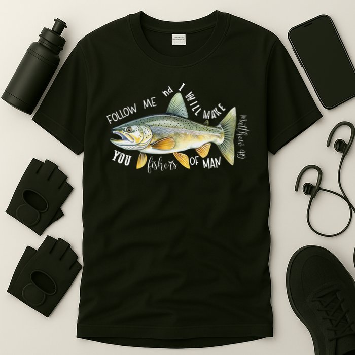 Retro Follow Me And I Will Make You Fishers Of Man Christian T-Shirt