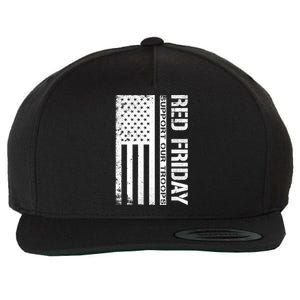 Red Friday Military Remember Everyone Deployed Wool Snapback Cap