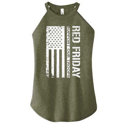 Red Friday Military Remember Everyone Deployed Women’s Perfect Tri Rocker Tank