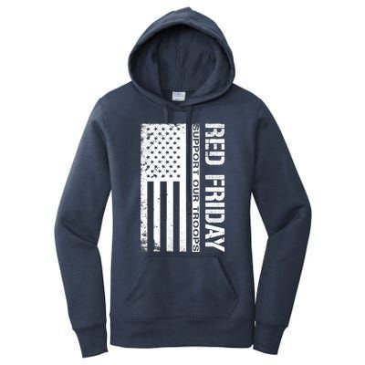 Red Friday Military Remember Everyone Deployed Women's Pullover Hoodie