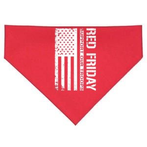 Red Friday Military Remember Everyone Deployed USA-Made Doggie Bandana