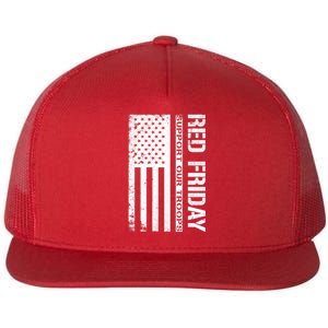 Red Friday Military Remember Everyone Deployed Flat Bill Trucker Hat