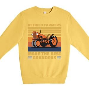 Retired Farmers Make The Best Grandpas Gift Premium Crewneck Sweatshirt