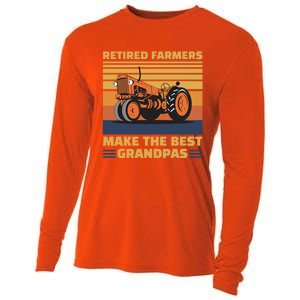 Retired Farmers Make The Best Grandpas Gift Cooling Performance Long Sleeve Crew