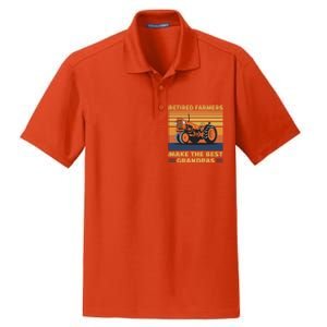 Retired Farmers Make The Best Grandpas Gift Dry Zone Grid Polo