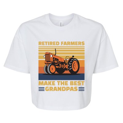 Retired Farmers Make The Best Grandpas Gift Bella+Canvas Jersey Crop Tee