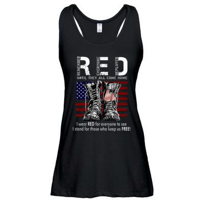 R.E.D Friday Military Remember Everyone Deployed Ladies Essential Flowy Tank