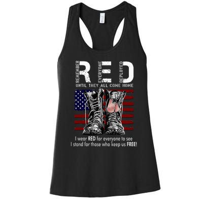 R.E.D Friday Military Remember Everyone Deployed Women's Racerback Tank