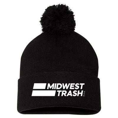 Real Friends Midwest Trash Logo Pom Pom 12in Knit Beanie