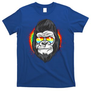 Rainbow Flag Monkey Lgbt Pride Gay Gorilla Gift T-Shirt