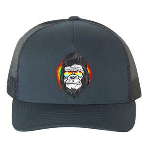 Rainbow Flag Monkey Lgbt Pride Gay Gorilla Gift Yupoong Adult 5-Panel Trucker Hat