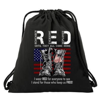 R.E.D Friday Military Remember Everyone Deployed Drawstring Bag