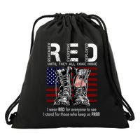 R.E.D Friday Military Remember Everyone Deployed Drawstring Bag