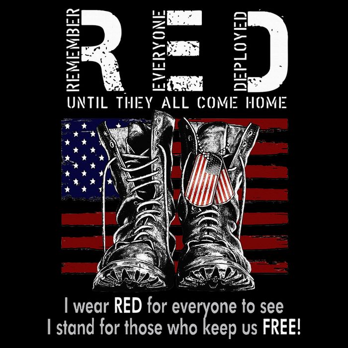 R.E.D Friday Military Remember Everyone Deployed Drawstring Bag
