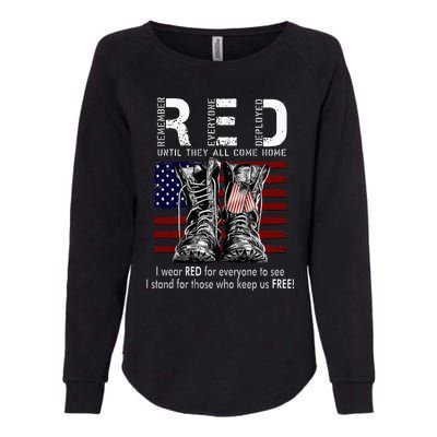 R.E.D Friday Military Remember Everyone Deployed Womens California Wash Sweatshirt