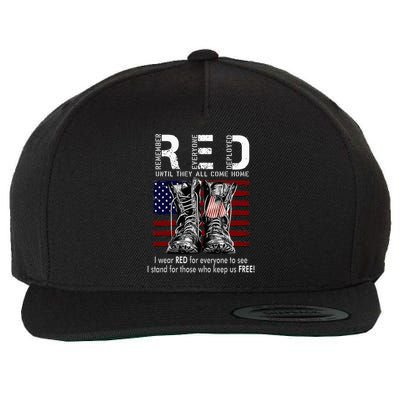 R.E.D Friday Military Remember Everyone Deployed Wool Snapback Cap