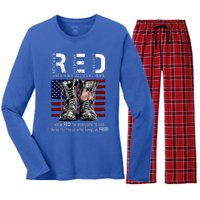 R.E.D Friday Military Remember Everyone Deployed Women's Long Sleeve Flannel Pajama Set 