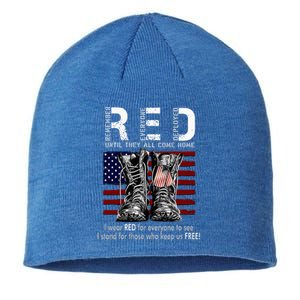 R.E.D Friday Military Remember Everyone Deployed Sustainable Beanie