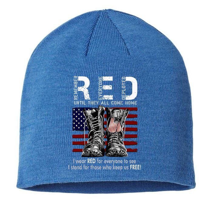 R.E.D Friday Military Remember Everyone Deployed Sustainable Beanie