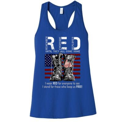 R.E.D Friday Military Remember Everyone Deployed Women's Racerback Tank