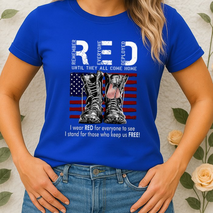 R.E.D Friday Military Remember Everyone Deployed Women's T-Shirt
