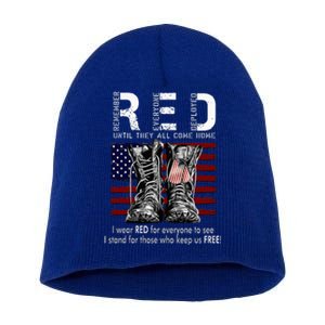 R.E.D Friday Military Remember Everyone Deployed Short Acrylic Beanie