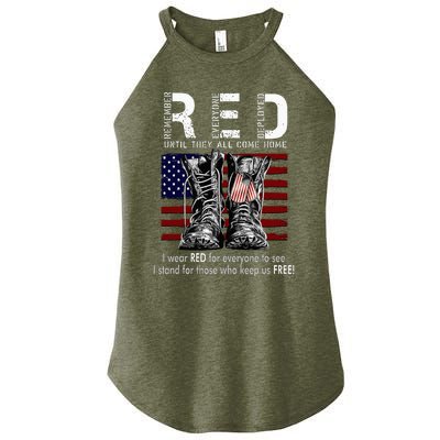 R.E.D Friday Military Remember Everyone Deployed Women's Perfect Tri Rocker Tank