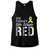 Red Friday Military R.E.D. On Friday We Wear Red Ladies PosiCharge Tri-Blend Wicking Tank