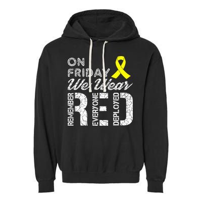 Red Friday Military R.E.D. On Friday We Wear Red Garment-Dyed Fleece Hoodie