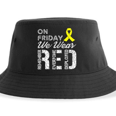 Red Friday Military R.E.D. On Friday We Wear Red Sustainable Bucket Hat