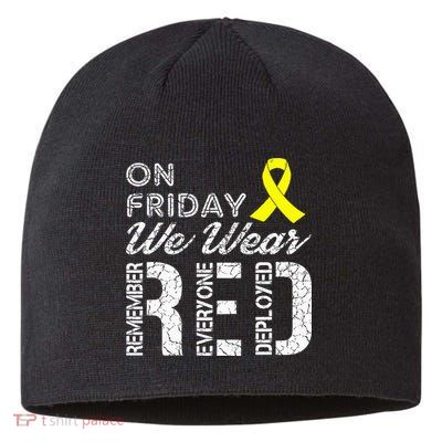 Red Friday Military R.E.D. On Friday We Wear Red Sustainable Beanie