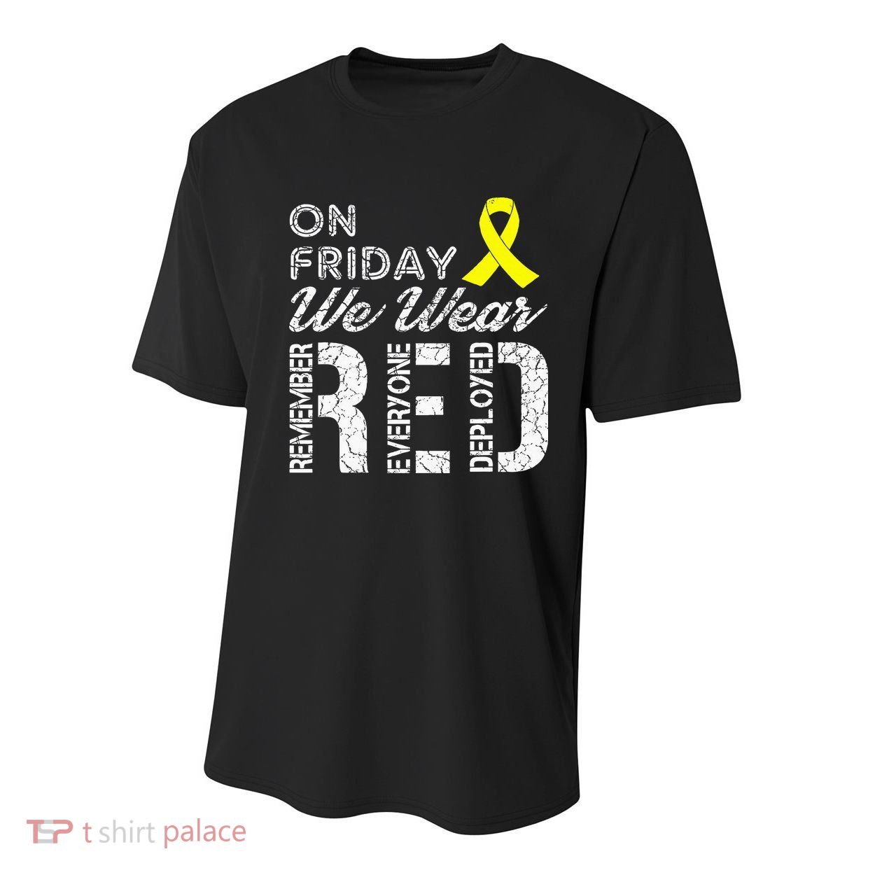 Red Friday Military R.E.D. On Friday We Wear Red Youth Performance Sprint T-Shirt
