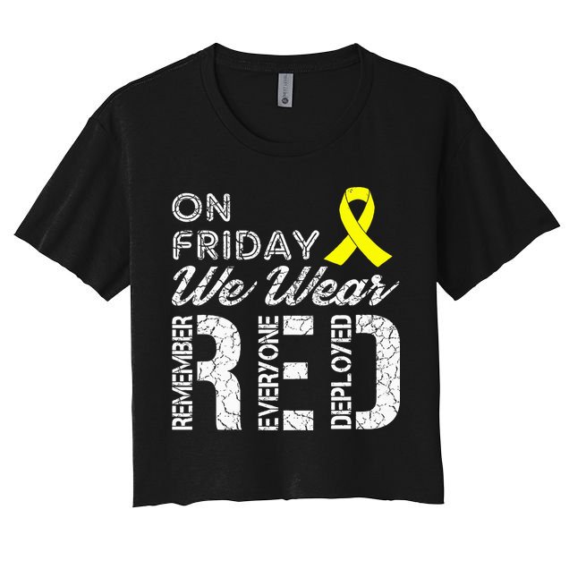 Red Friday Military R.E.D. On Friday We Wear Red Crop Top