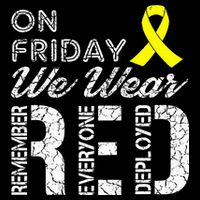 Red Friday Military R.E.D. On Friday We Wear Red Crop Top