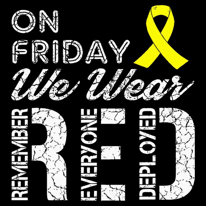 Red Friday Military R.E.D. On Friday We Wear Red Crop Top