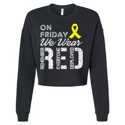 Red Friday Military R.E.D. On Friday We Wear Red Cropped Pullover Crew