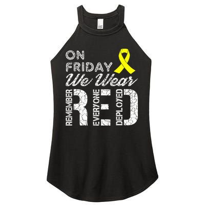 Red Friday Military R.E.D. On Friday We Wear Red Women's Perfect Tri Rocker Tank