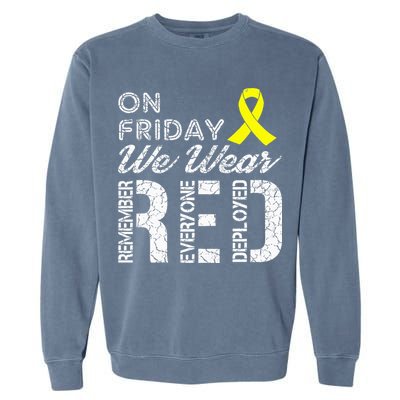 Red Friday Military R.E.D. On Friday We Wear Red Garment-Dyed Sweatshirt