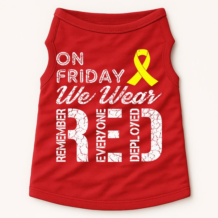 Red Friday Military R.E.D. On Friday We Wear Red Doggie Tank