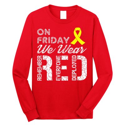 Red Friday Military R.E.D. On Friday We Wear Red Long Sleeve Shirt