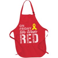 Red Friday Military R.E.D. On Friday We Wear Red Full-Length Apron With Pockets