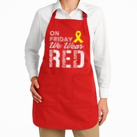 Red Friday Military R.E.D. On Friday We Wear Red Full-Length Apron With Pockets