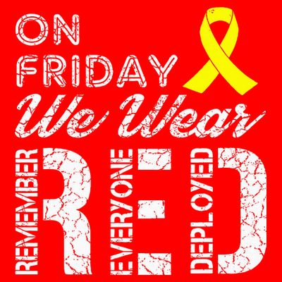 Red Friday Military R.E.D. On Friday We Wear Red T-Shirt