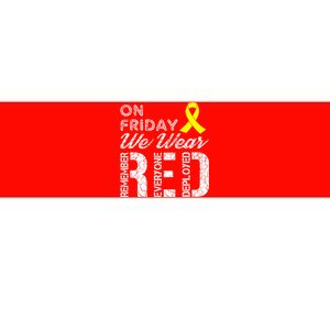 Red Friday Military R.E.D. On Friday We Wear Red Bumper Sticker