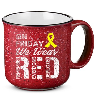 Red Friday Military R.E.D. On Friday We Wear Red 15oz Campfire Ceramic Mug