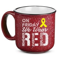 Red Friday Military R.E.D. On Friday We Wear Red 15oz Campfire Ceramic Mug
