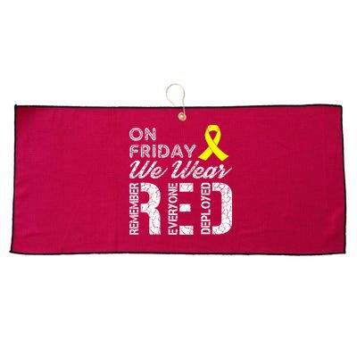 Red Friday Military R.E.D. On Friday We Wear Red Large Microfiber Waffle Golf Towel