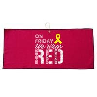 Red Friday Military R.E.D. On Friday We Wear Red Large Microfiber Waffle Golf Towel