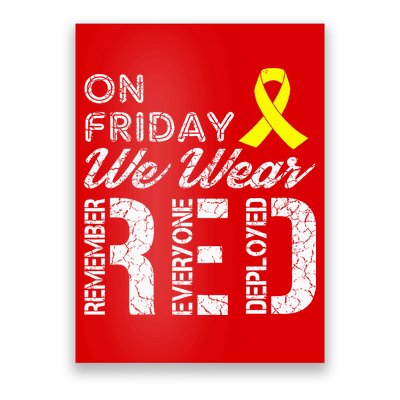 Red Friday Military R.E.D. On Friday We Wear Red Poster